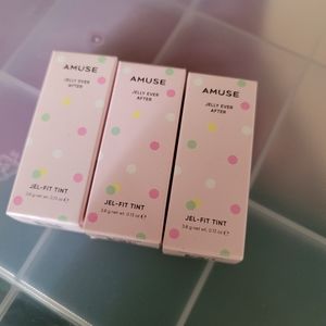 Lot of 3 Amuse Jel-Fit Tint Oat Fig Healthy Salmon Boksoonga Jelly NEW